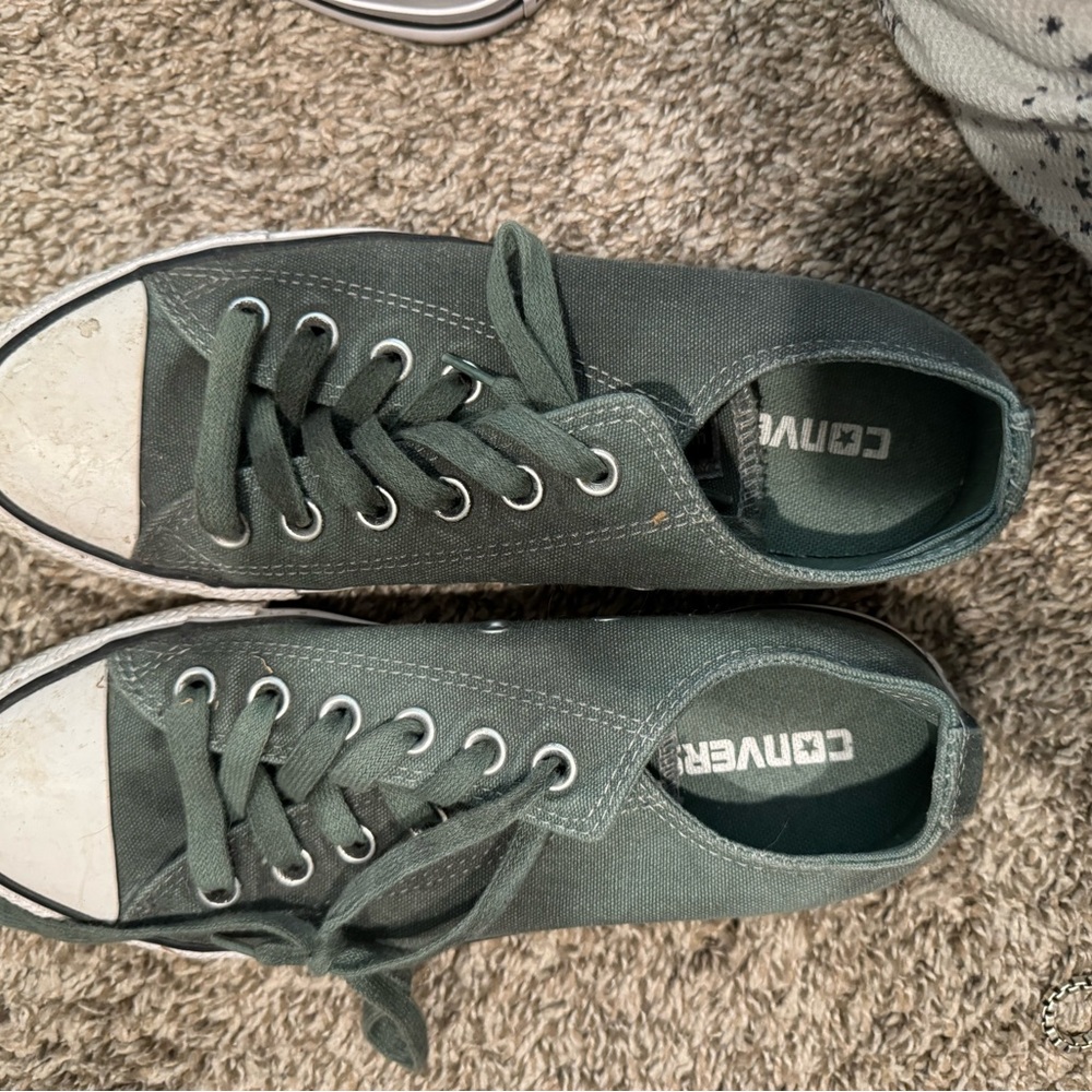 Converse Forest Green Lace-Up Sneakers